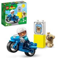 LEGO 10967 DUPLO De politiemotorfiets, speelgoed voor kinderen van 2 jaar en ouder, ontwikkeling van fijne motoriek