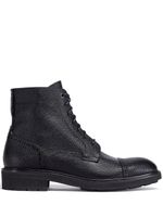 Zegna bottes en cuir - Noir