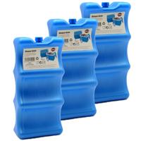 Koelelementen voor blikjes - Set van 3x stuks - 10 x 5,5 x 21 cm - blauw - Koelblokken - voor koelta