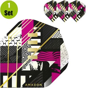 Amazon Abstract Dartflights - Zwart - Magenta