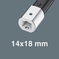 Wera Click-Torque X 4 draaimomentsleutel voor insteekgereedschappen, 14 x 18 mm, 40 - 200 Nm - 1 stuk(s) - 05075654001 - thumbnail
