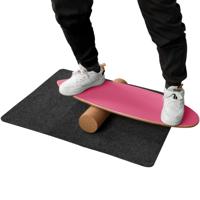 Houten Balance Board Balancebret Trainer Trickboard voor Thuis Inclusief Kurkrol Hot Pink