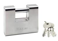 Masterlock 90mm wide x 30mm zinc alloy body with hardened steel armour - hardened 690EURD