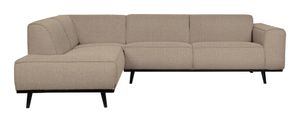 BePureHome Hoekbank 'Statement' Links, Bouclé, kleur Beige