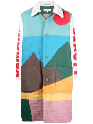 Walter Van Beirendonck Pre-Owned manteau Demand Beauty imprimé pre-owned (années 2000) - Bleu