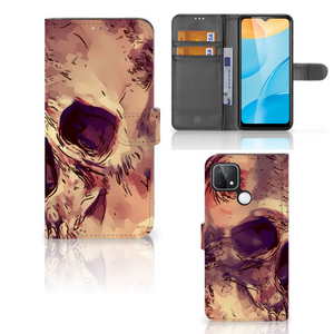 Telefoonhoesje met Naam OPPO A15 Skullhead