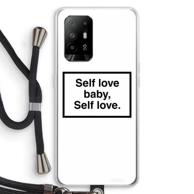 Self love: Oppo A94 5G Transparant Hoesje met koord