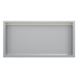 Wandnis Sanidelux | Inbouw | 60x30x7 cm | Met verlichting | 1 vak | RVS