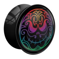 Double Flared Plug met Magic Skull Design Acryl Tunnels & Plugs - thumbnail