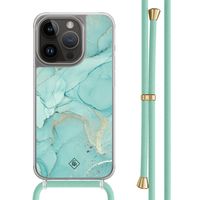 iPhone 13 Pro hoesje met mint koord - Touch of mint