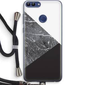 Combinatie marmer: Huawei P Smart (2018) Transparant Hoesje met koord