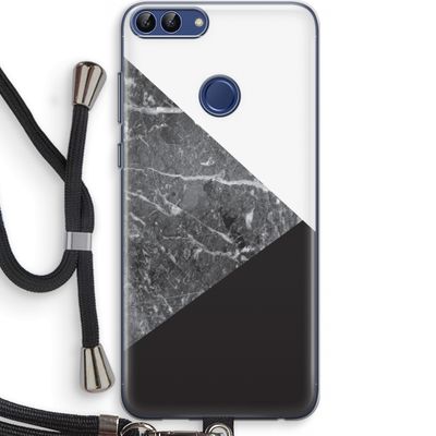 Combinatie marmer: Huawei P Smart (2018) Transparant Hoesje met koord