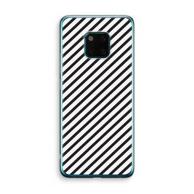 Strepen zwart-wit: Huawei Mate 20 Pro Transparant Hoesje