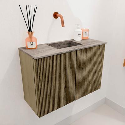 Toiletmeubel Mondiaz Joya Dlux | 60 cm | Meubelkleur Dusk | Faye wastafel Oza Wasbak Midden | Zonder kraangat(en)