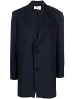 AMI Paris blazer boutonné à revers crantés - Bleu
