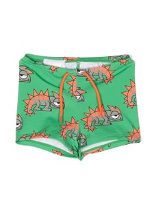 Stella McCartney Kids short de bain à imprimé animalier - Vert