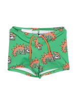 Stella McCartney Kids short de bain à imprimé animalier - Vert