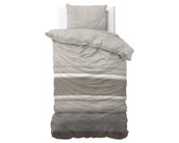 RoyalTextile - FL Stone Stripe Taupe Dekbedovertrek - 200 x 220