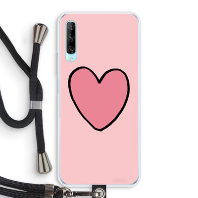 Hartje: Huawei P Smart Pro Transparant Hoesje met koord