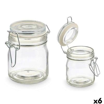 Glazen pot Vivalto Transparant 150 ml (6 Stuks)