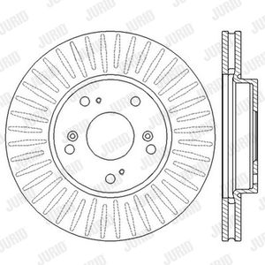 Remschijf JURID, Remschijftype: Geventileerd: , u.a. für Honda