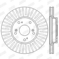 Remschijf JURID, Remschijftype: Geventileerd: , u.a. für Honda