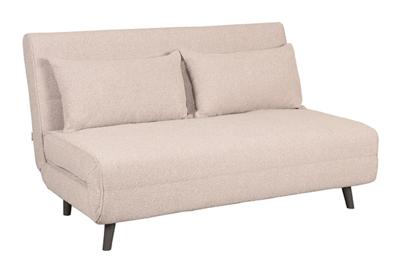 LABEL51 Slaapbank 'Double' Met zwarte poot, Bouclé, kleur Naturel
