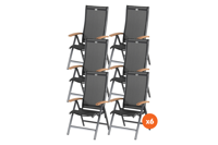 Set van 6 - Hartman Salvatore verstelbare stoel - Teak