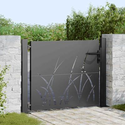 Tuinpoort met slot Zwart 105 x 100 cm Poedergecoat staal