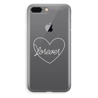 Forever heart pastel: iPhone 8 Plus Transparant Hoesje