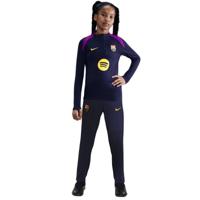 Nike FC Barcelona Strike Trainingspak 1/4-Zip 2025-2026 Kids Donkerblauw Felpaars Goud