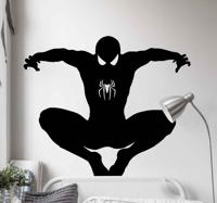 Muurstickers superhelden Spiderman silhouet - thumbnail