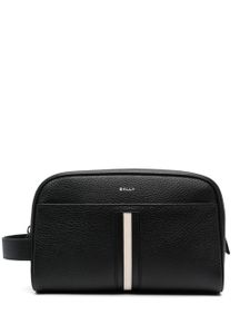 Bally trousse de toilette en cuir grainé - Noir