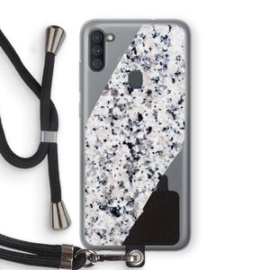 Gespikkelde marmer: Samsung Galaxy A11 Transparant Hoesje met koord