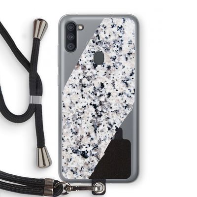 Gespikkelde marmer: Samsung Galaxy A11 Transparant Hoesje met koord