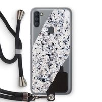 Gespikkelde marmer: Samsung Galaxy A11 Transparant Hoesje met koord