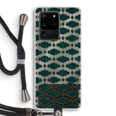 Moroccan tiles: Samsung Galaxy S20 Ultra Transparant Hoesje met koord