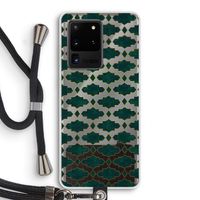 Moroccan tiles: Samsung Galaxy S20 Ultra Transparant Hoesje met koord