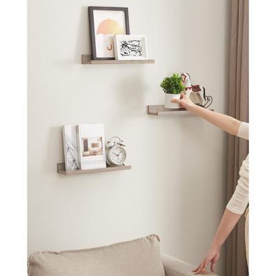 SONGMCIS Set van 3 wandplanken voor fotolijsten en decoraties, Greige