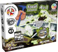 Science 4 You fossielen uithakken 4 in 1 set glow in the dark