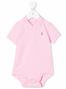 POLO RALPH LAUREN KIDS body à motif Polo Bear - Rose