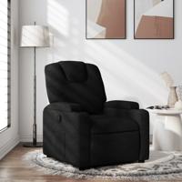 Fauteuil verstelbaar stof zwart - thumbnail
