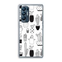 Cactusmotief: Oppo Find X3 Neo Transparant Hoesje Cactusmotief: Oppo Find X3 Neo Transparant Hoesje