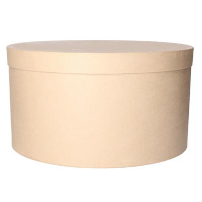 Ronde bruine hobby knutselen doos - van karton - 35 x 19 cm