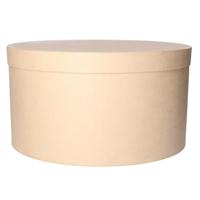 Ronde bruine hobby knutselen doos - van karton - 35 x 19 cm