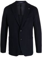 Tagliatore blazer en coton à simple boutonnage - Bleu