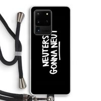 Neuters (zwart): Samsung Galaxy S20 Ultra Transparant Hoesje met koord