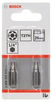 Bosch Accessoires T27H Security-Torx®-bit extra-hard T27H, 25 mm 2 stuks - 2608522013 - thumbnail