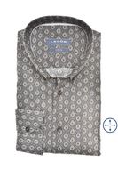 Ledȗb Modern Fit Overhemd grijs, Motief - thumbnail
