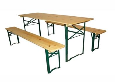 Complete Biertafelset brouwerij kwaliteit inklapbaar met 2 banken 80x220 cm